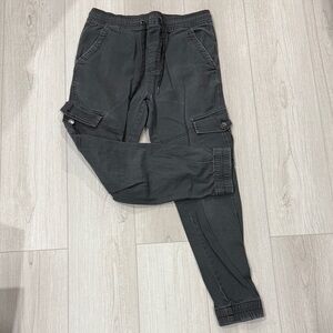 Men's Charcoal Cargo Jogger Pants